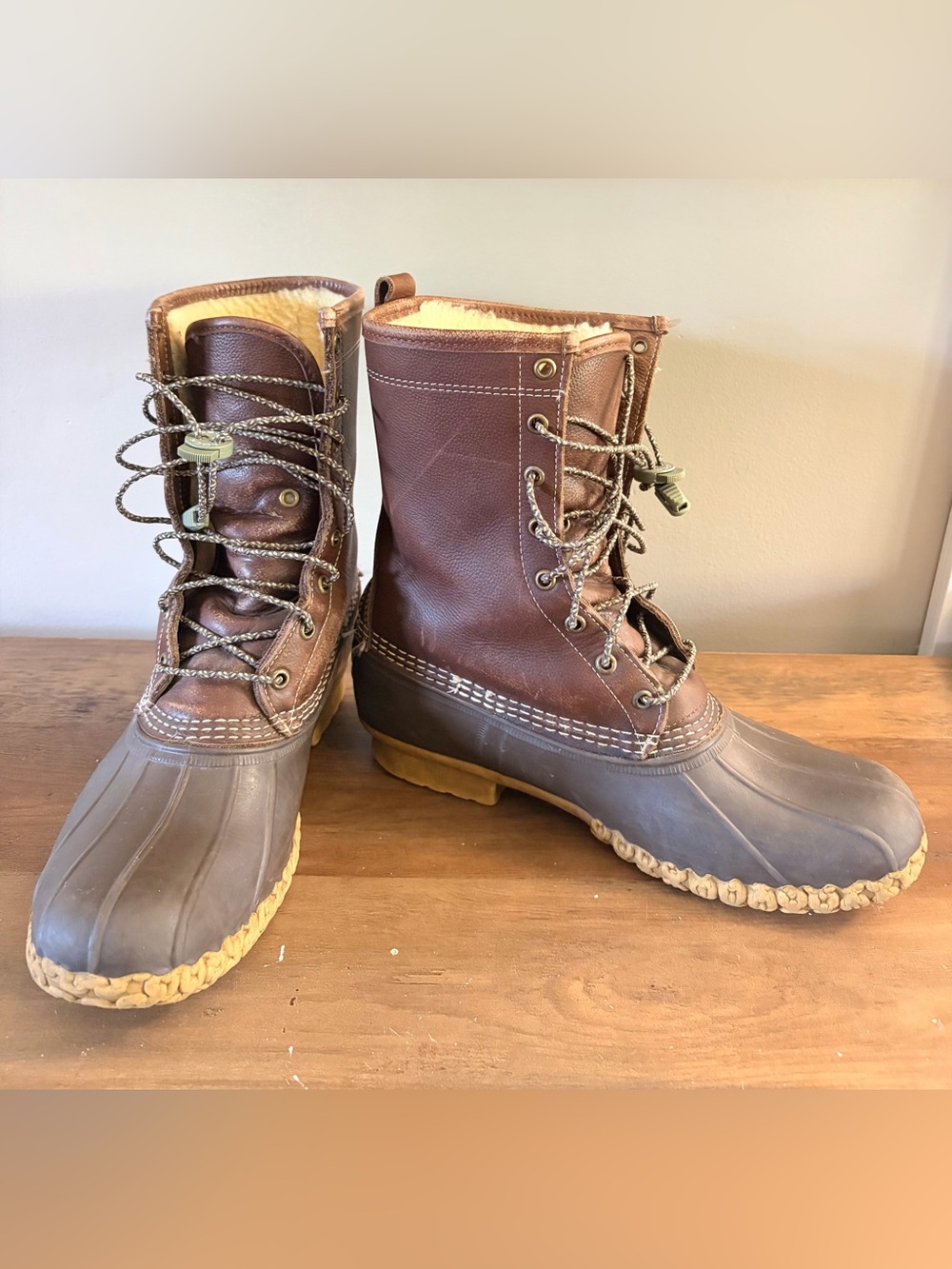 L.L.Bean Bean Boots Men’s Size 10 Brown Leather Waterproof Winter Duck Boots